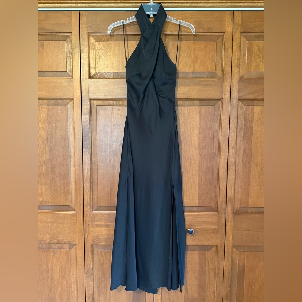 Astr the Label Black Halter Evening Dress